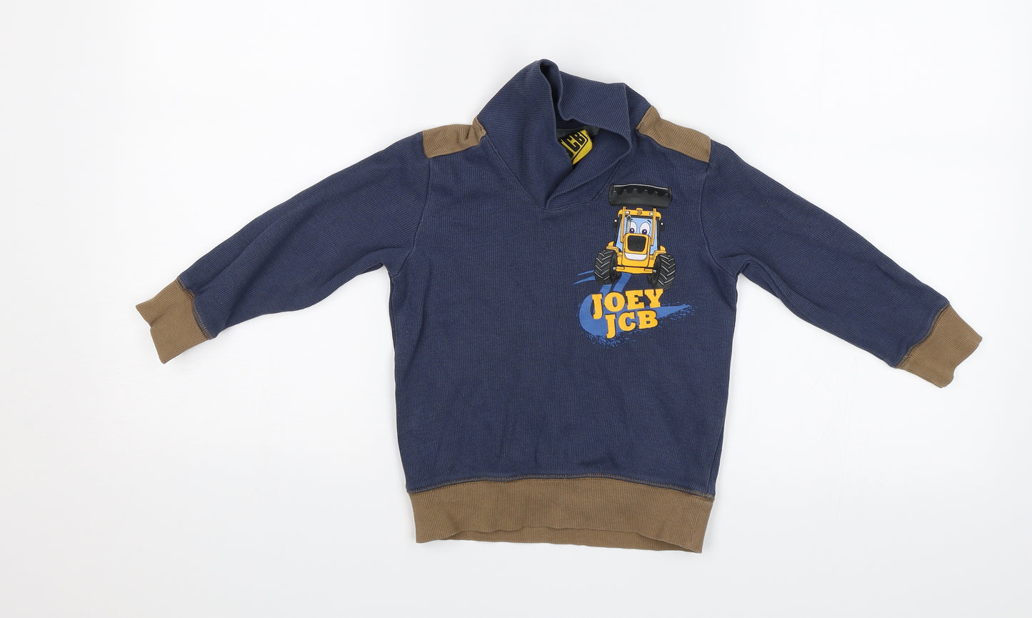 George Boys Blue   Jersey T-Shirt Size 3-4 Years  - Joey JCB