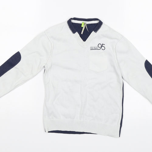 Orchestra Boys White   Pullover Jumper Size 4 Years  - Orc & Co Trad mark 95