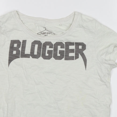 NEXT Girls White   Basic T-Shirt Size 9 Years  - Blogger
