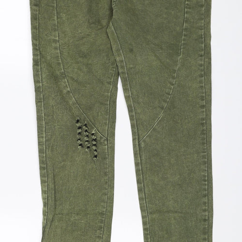 Best Emilie Womens Green   Skinny Jeans Size L L27 in