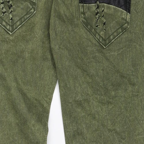 Best Emilie Womens Green   Skinny Jeans Size L L27 in