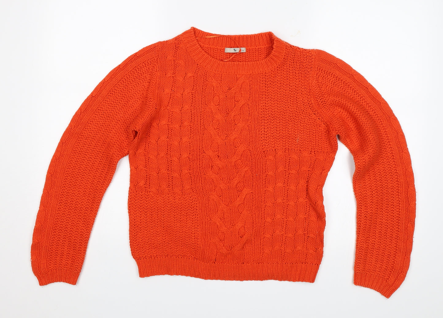TU Womens Orange   Pullover Jumper Size 10