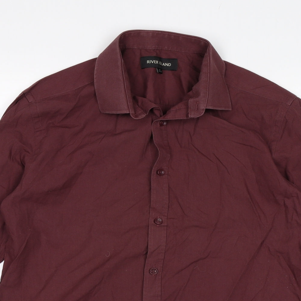 River Island Womens Purple   Basic Button-Up Size M