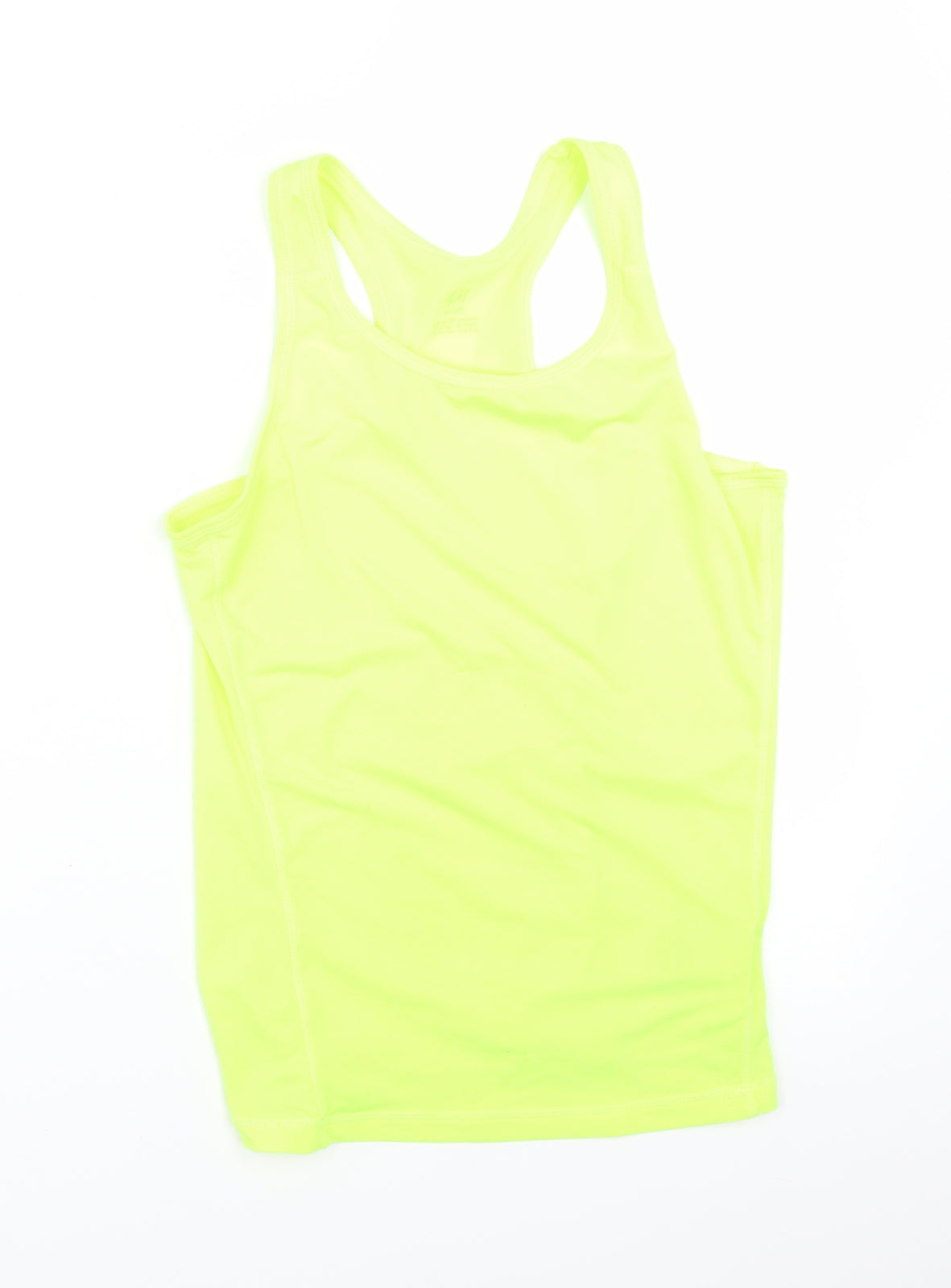 H&M Girls Yellow   Basic Tank Size 11 Years  - High Visability