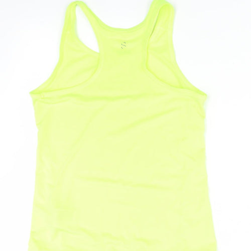 H&M Girls Yellow   Basic Tank Size 11 Years  - High Visability