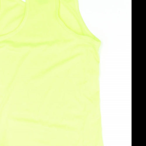 H&M Girls Yellow   Basic Tank Size 11 Years  - High Visability
