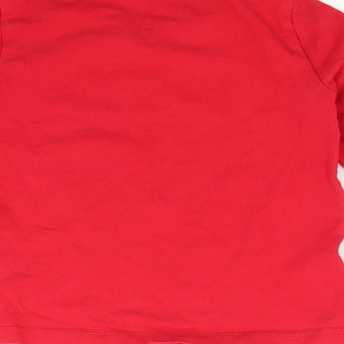 St. Berrard Girls Red   Basic T-Shirt Size 5 Years