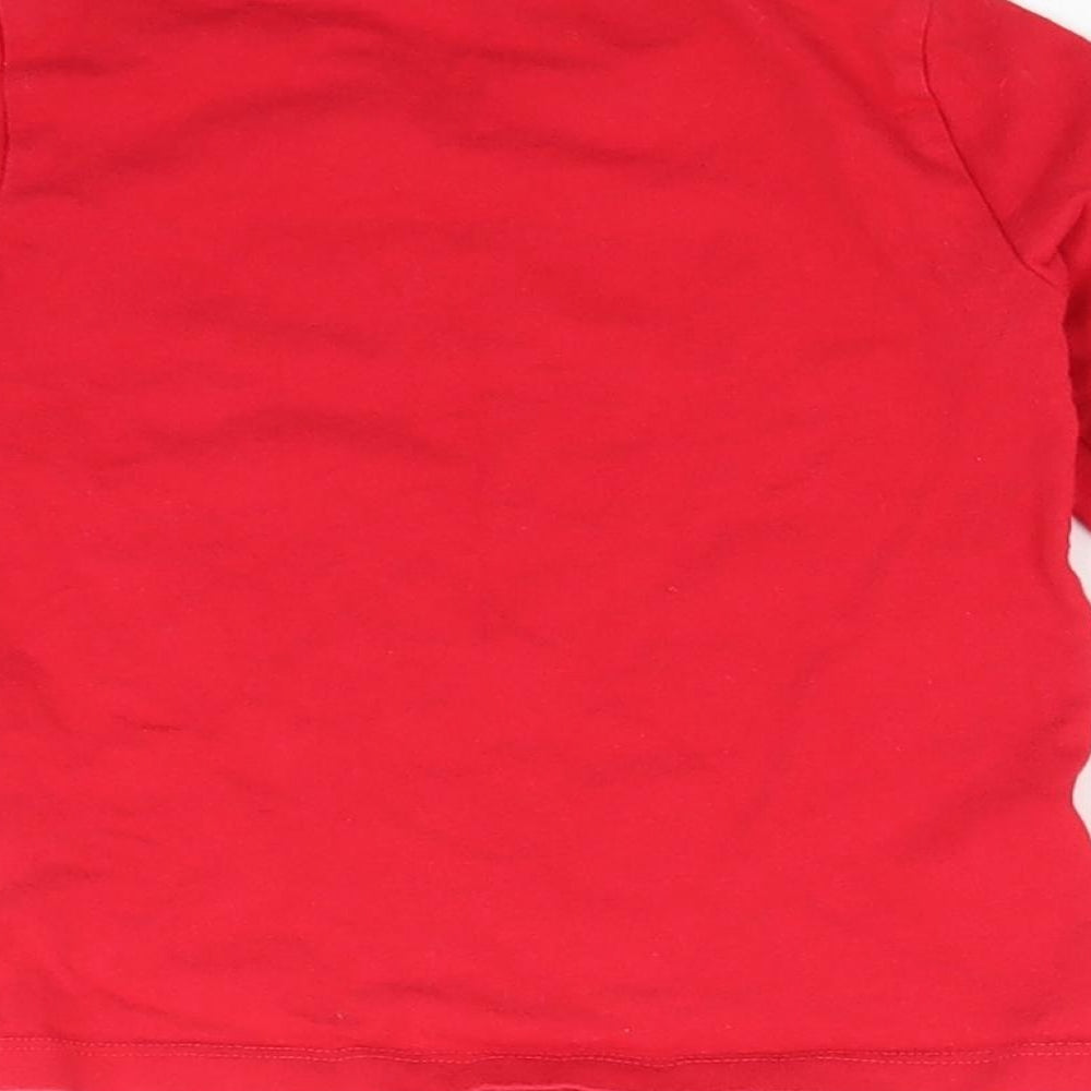 St. Berrard Girls Red   Basic T-Shirt Size 5 Years