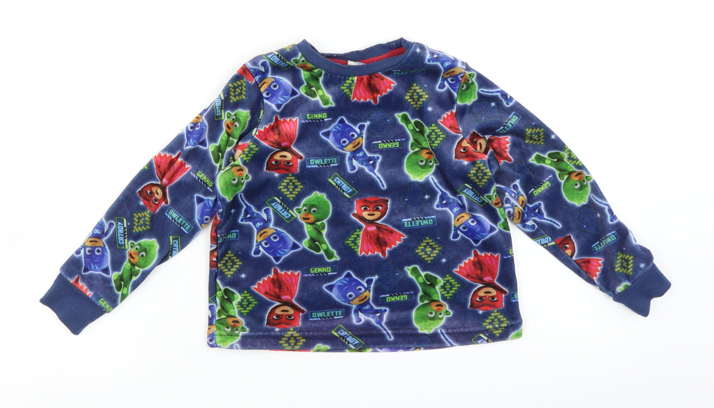 Matalan Boys Blue Polka Dot   Pyjama Top Size 5 Years  - pj masks
