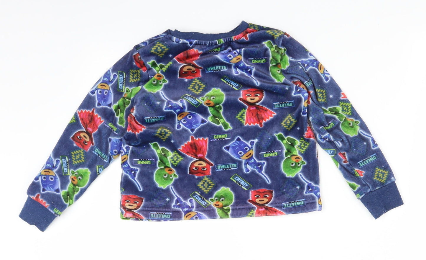 Matalan Boys Blue Polka Dot   Pyjama Top Size 5 Years  - pj masks
