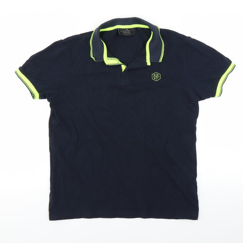 Dissident Mens Blue    Polo Size M