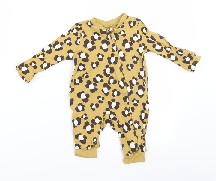 TU Baby Brown Animal Print  Babygrow One-Piece Size 3-6 Months