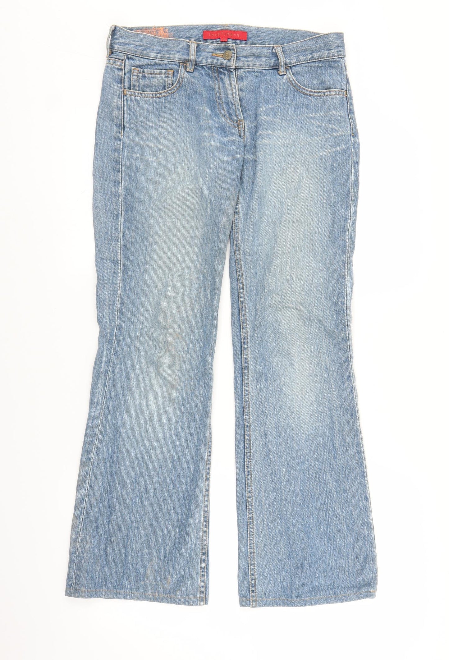 FCUK Womens Blue  Denim Bootcut Jeans Size 10 L28 in