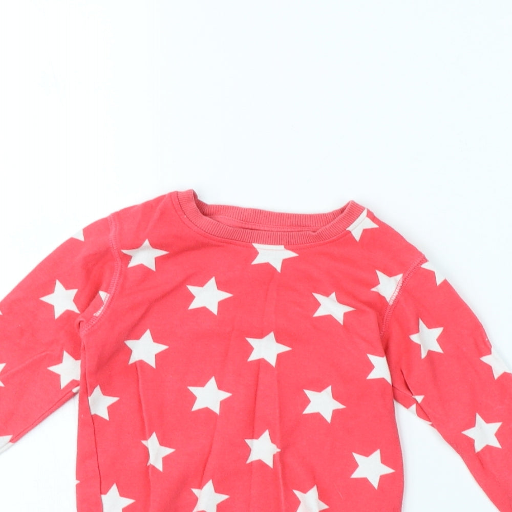 NEXT Girls Pink Spotted  Pullover Jumper Size 4 Years  - Star pattern