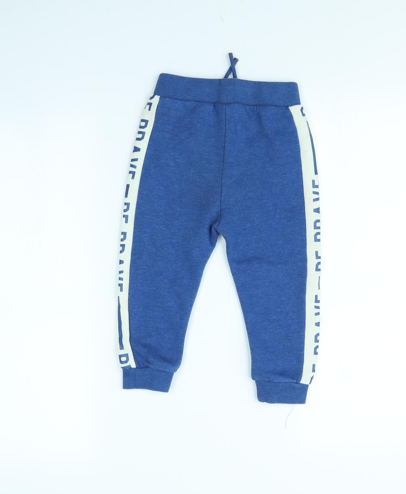 George Boys Blue   Jogger Trousers Size 2 Years
