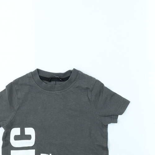 George Girls Grey   Basic T-Shirt Size 2 Years