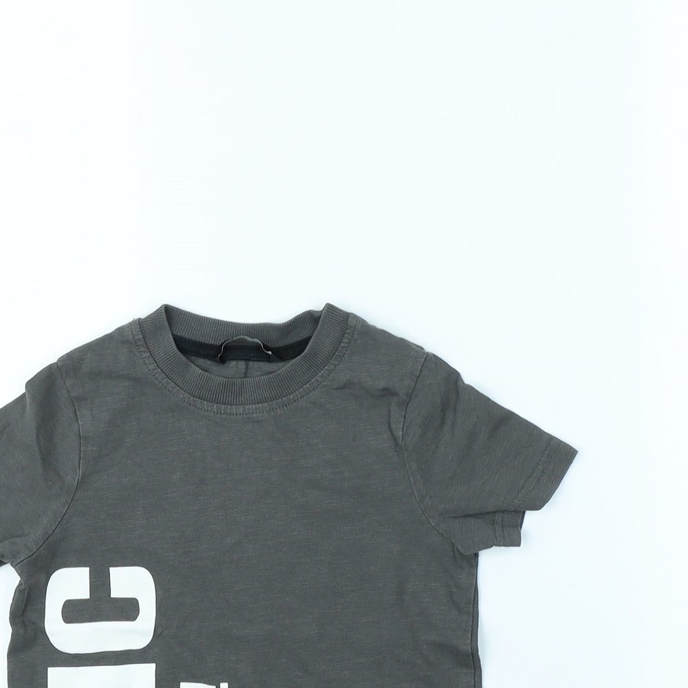 George Girls Grey   Basic T-Shirt Size 2 Years
