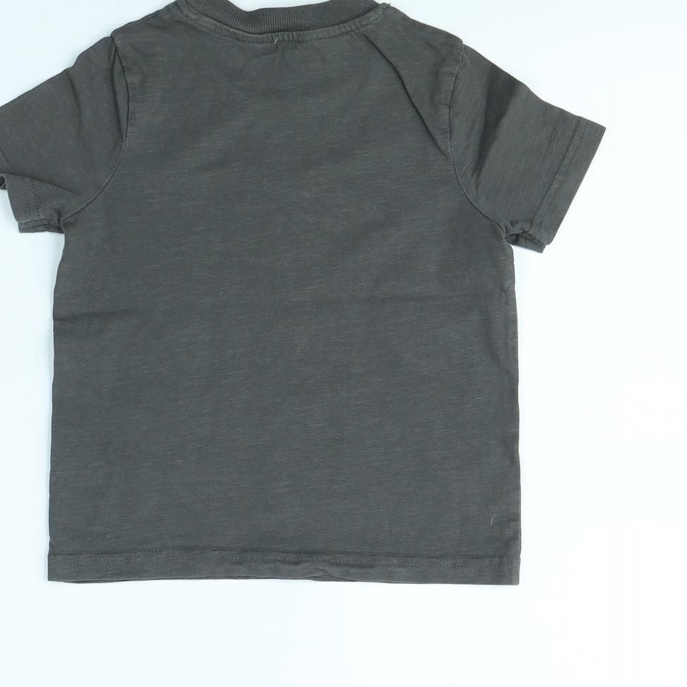 George Girls Grey   Basic T-Shirt Size 2 Years