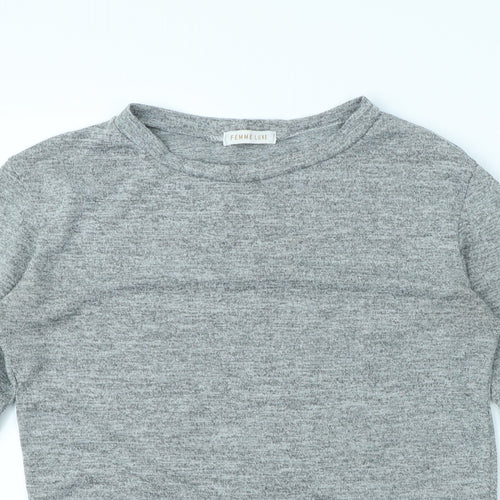 Femme Luxe Womens Grey   Pullover Jumper Size S