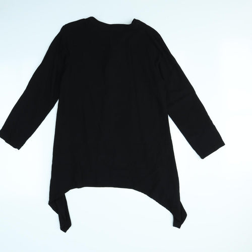 Allegra K Womens Black   Basic Button-Up Size L
