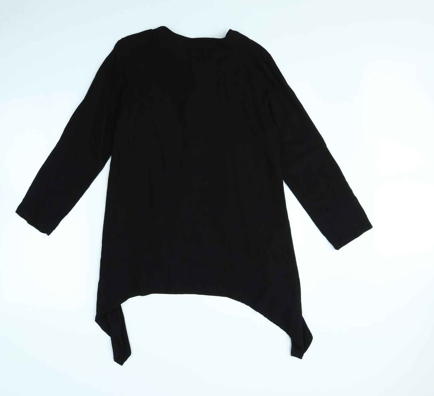 Allegra K Womens Black   Basic Button-Up Size L