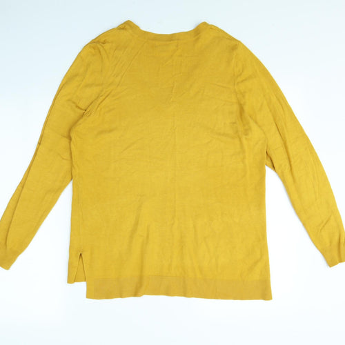 Nutmeg Womens Yellow   Pullover Jumper Size 12