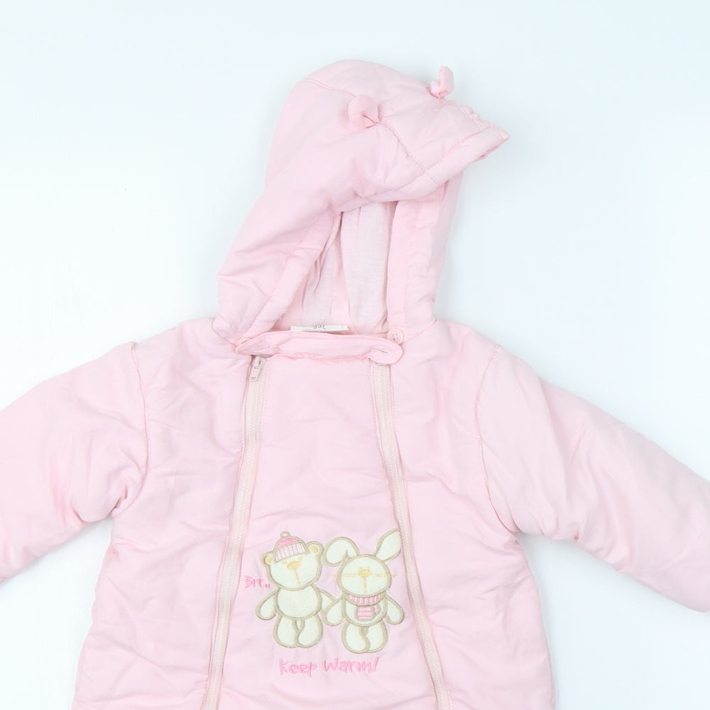 baby basic Girls Pink   Babygrow One-Piece Size 6-9 Months