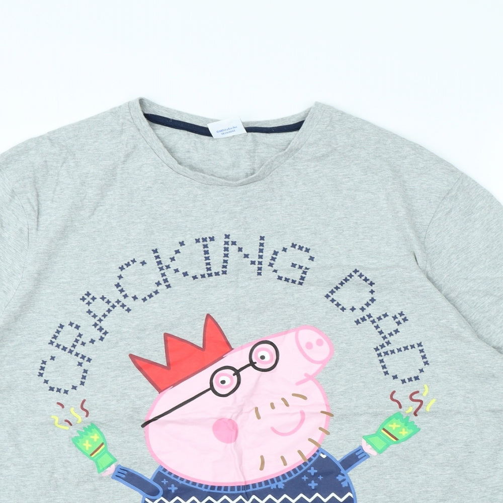 Preworn Mens Grey    T-Shirt Size 2XL  - Peppa Pig