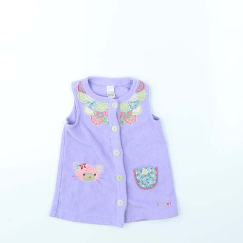 NEXT Girls Purple   Gilet Jacket Size 3-6 Months