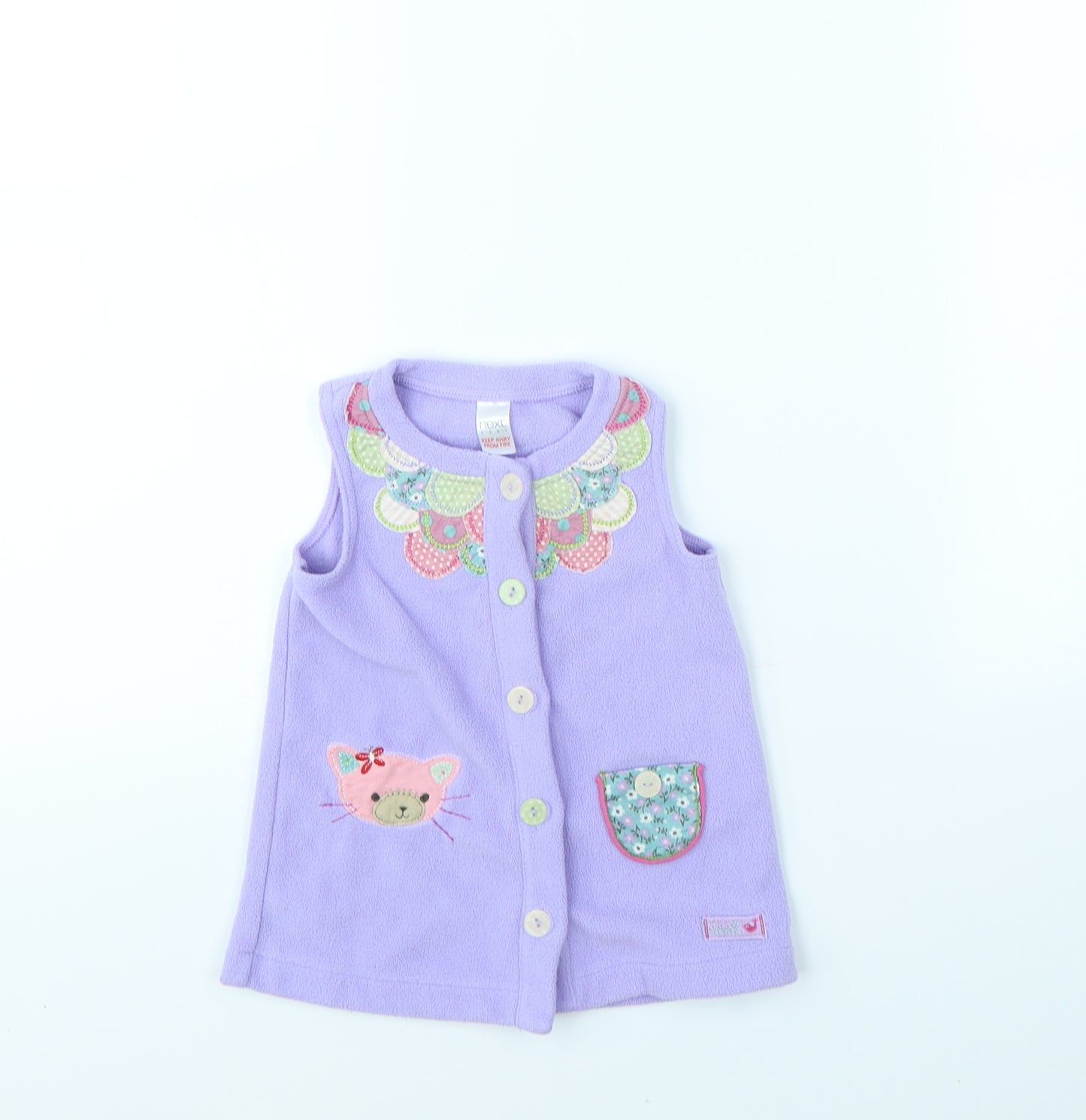 NEXT Girls Purple   Gilet Jacket Size 3-6 Months