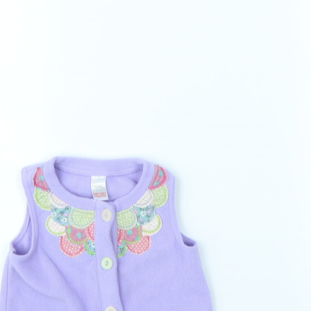 NEXT Girls Purple   Gilet Jacket Size 3-6 Months