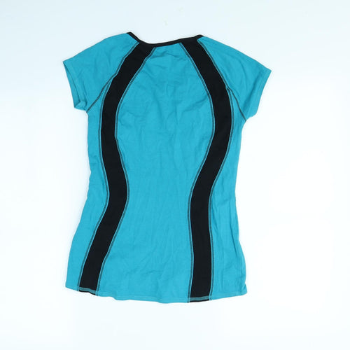 M&S Womens Blue   Basic T-Shirt Size 8