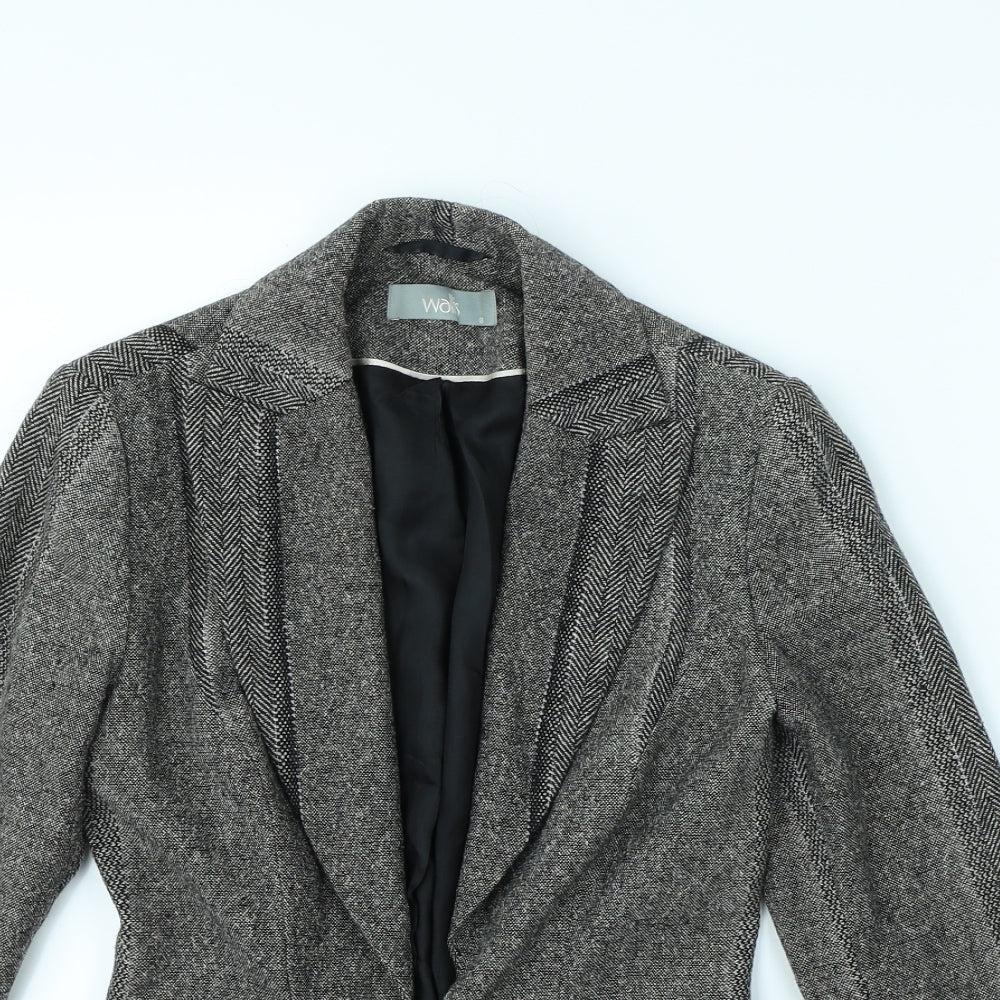 Wallis Womens Brown Herringbone  Jacket  Size 8