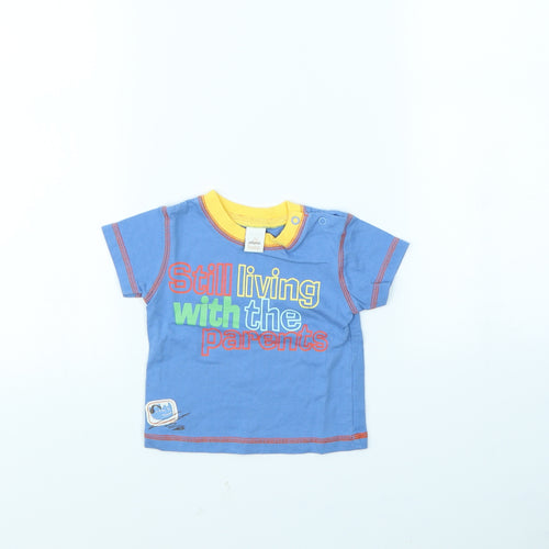 Adams Baby Boys Blue   Basic T-Shirt Size 6-9 Months