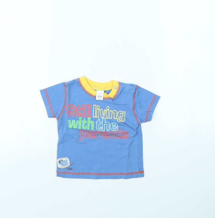 Adams Baby Boys Blue Basic T-Shirt Size 6-9 Months