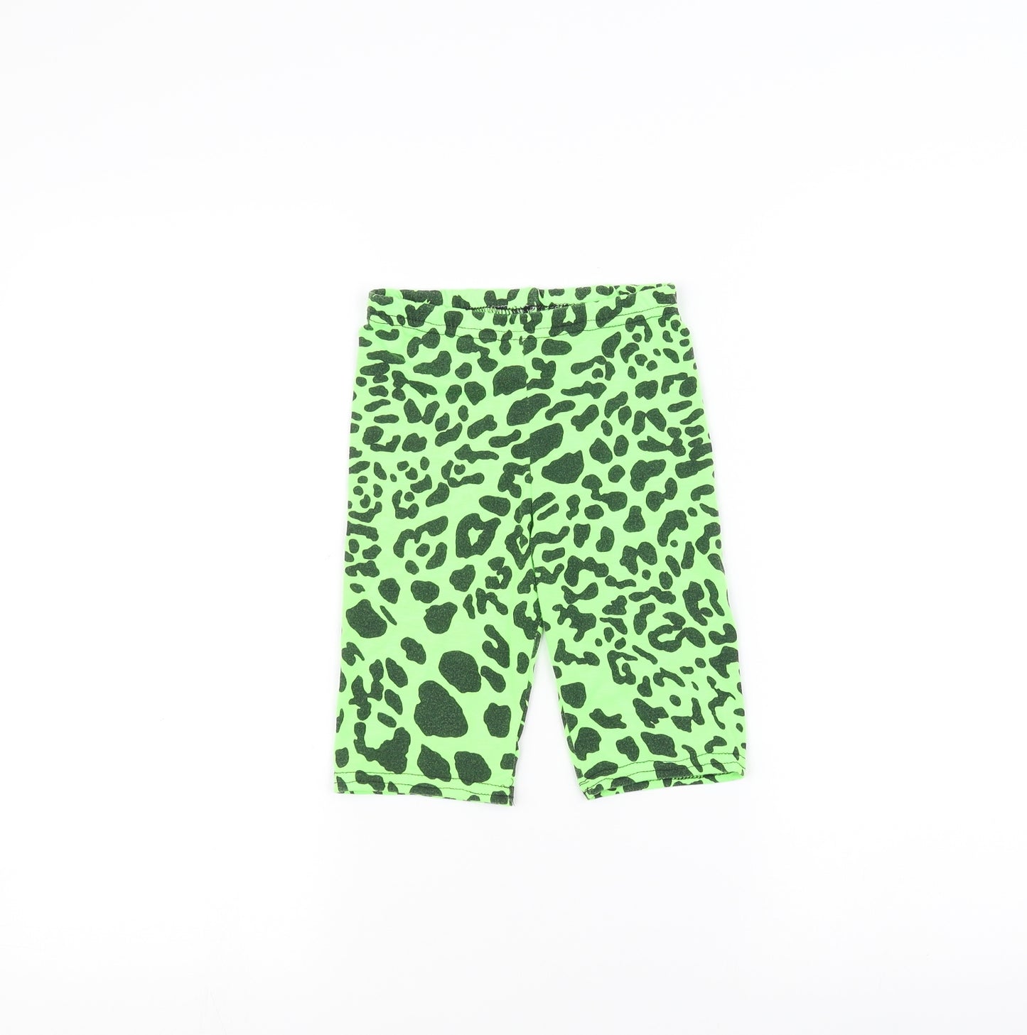 Preworn Girls Green Animal Print  Sweatpants Trousers Size 7-8 Years