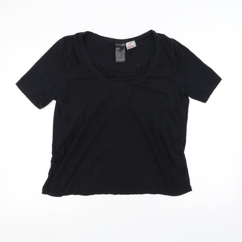 H&M Womens Black   Basic T-Shirt Size L