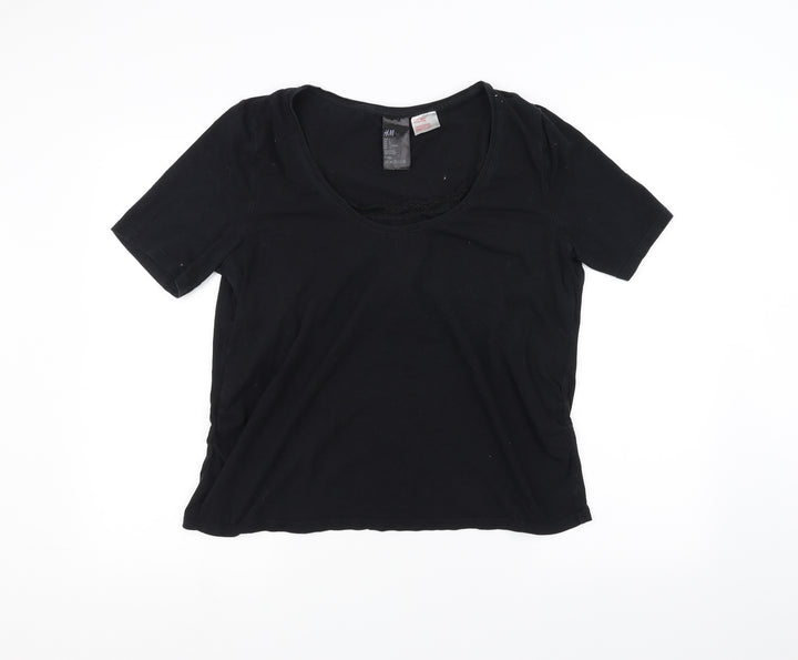 H&M Womens Black   Basic T-Shirt Size L
