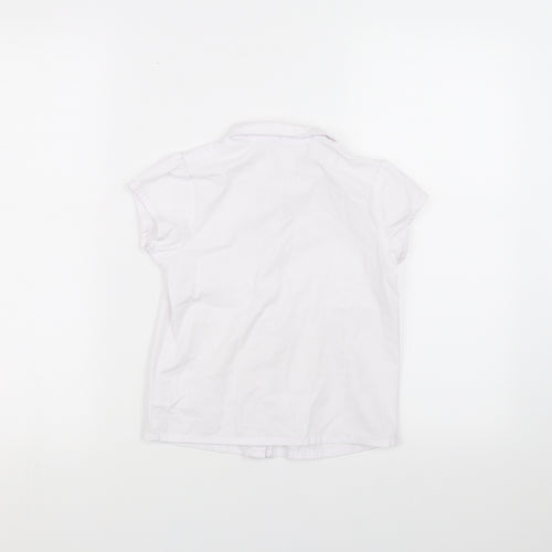 George Girls White   Basic Button-Up Size 6-7 Years