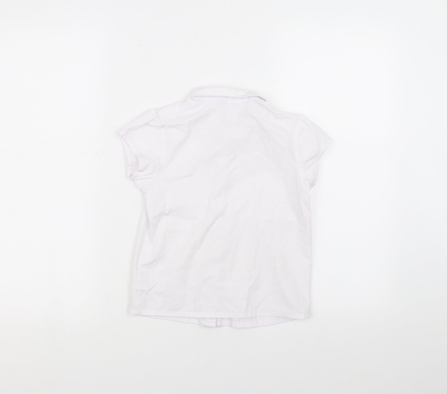 George Girls White   Basic Button-Up Size 6-7 Years