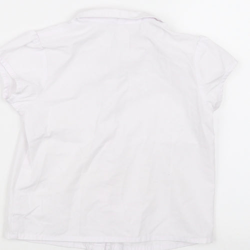George Girls White   Basic Button-Up Size 6-7 Years