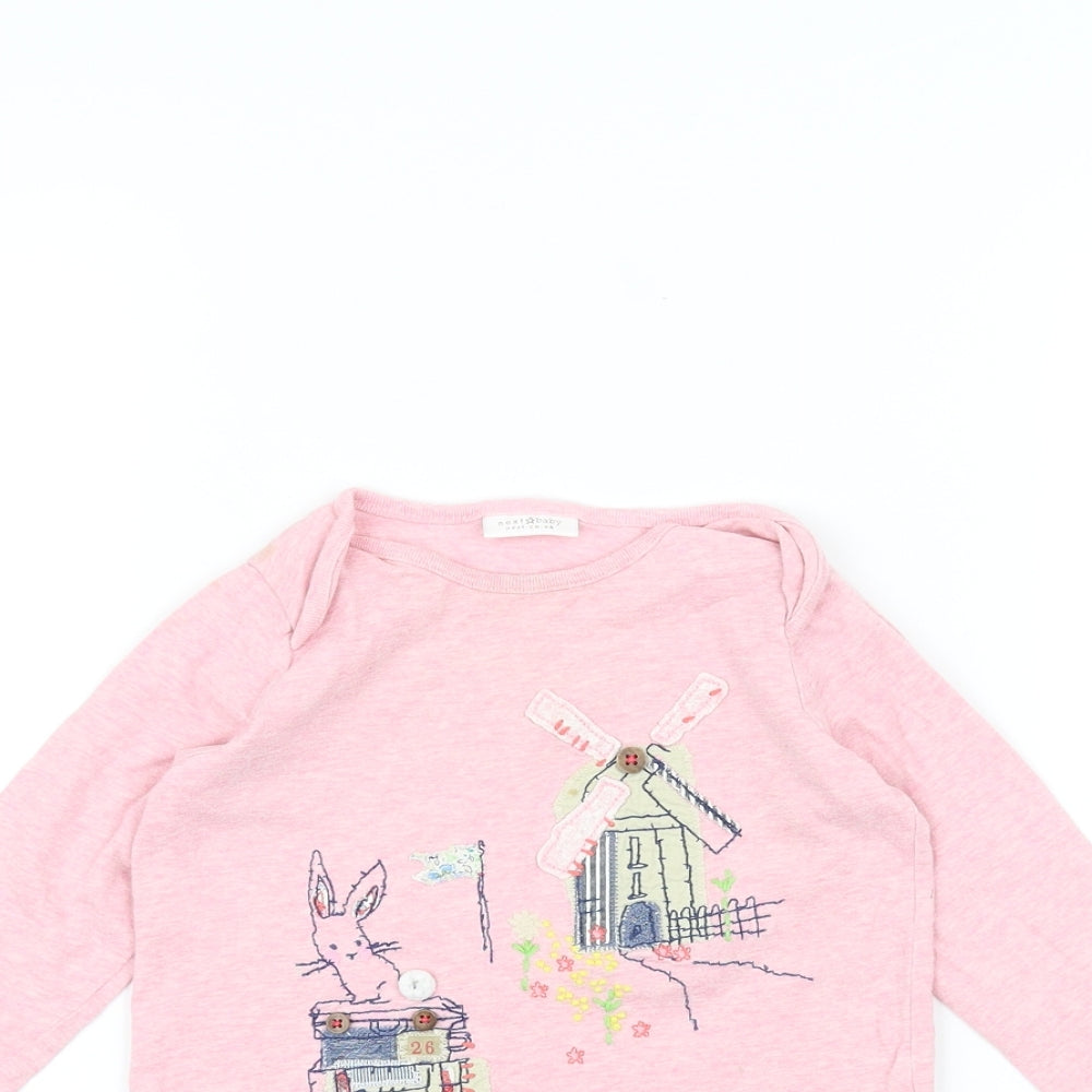 NEXT Girls Pink   Basic T-Shirt Size 12-18 Months
