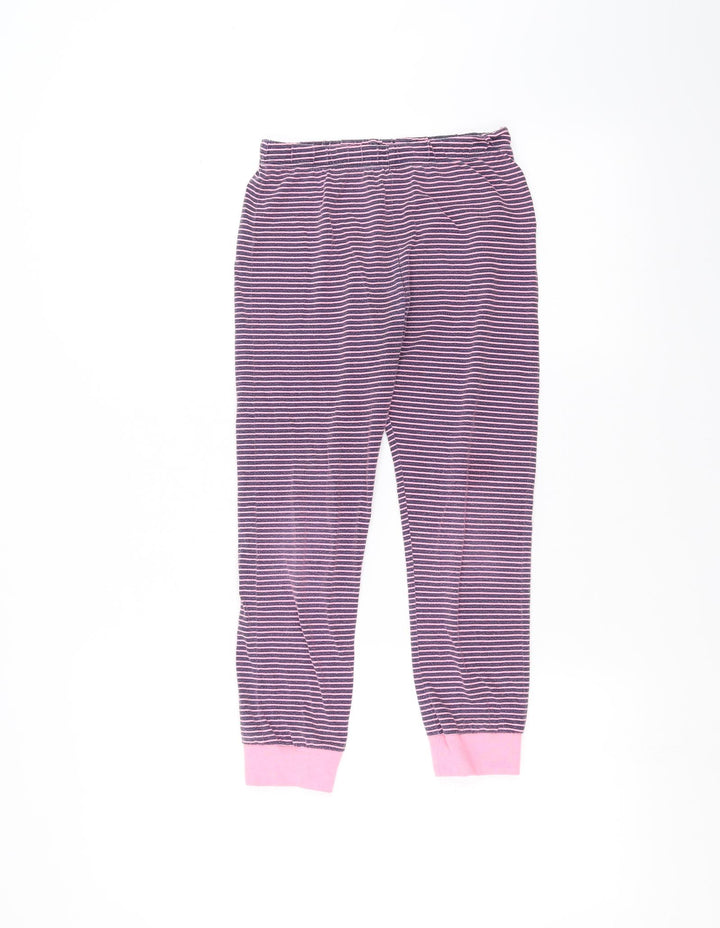 F&F Girls Blue Striped  Sweatpants Trousers Size 7-8 Years