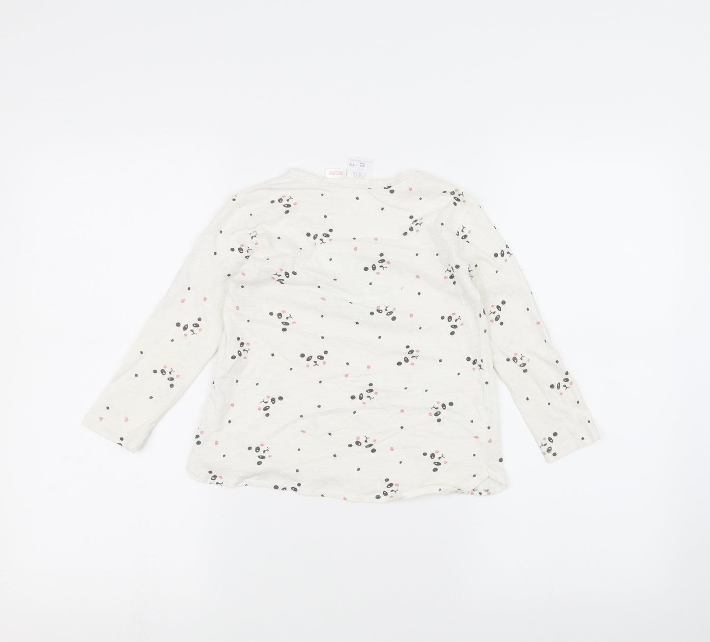 Zara Girls White   Basic T-Shirt Size 4-5 Years
