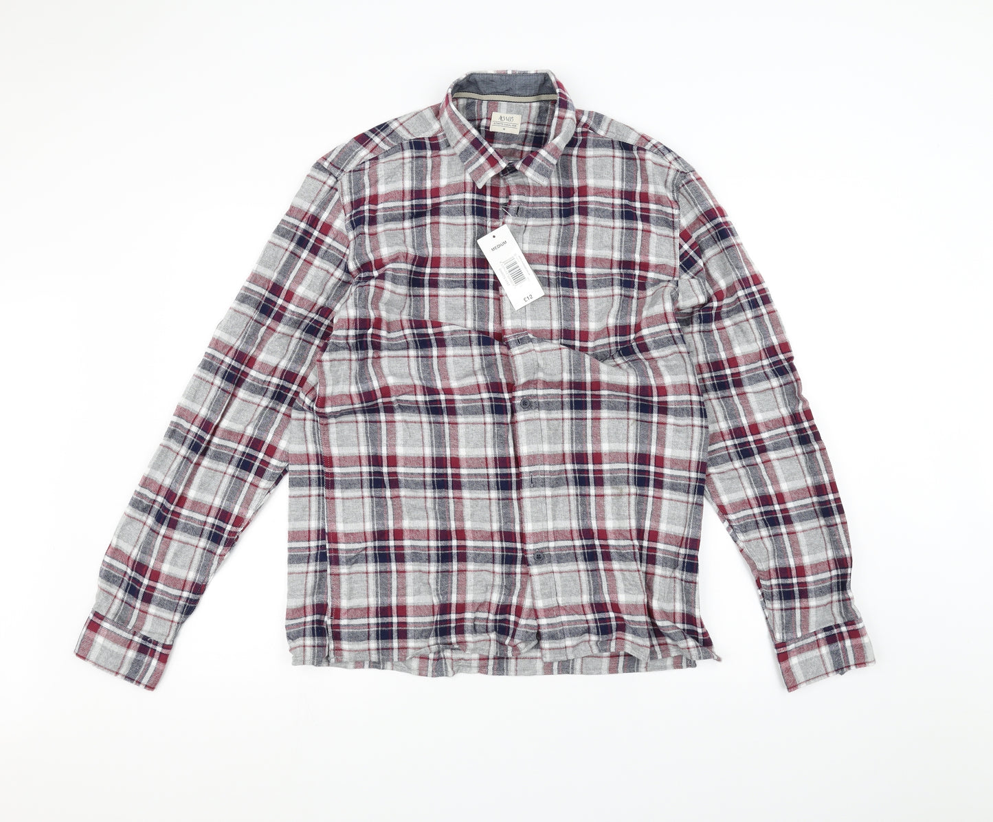 Acw85 Mens Grey    Dress Shirt Size M