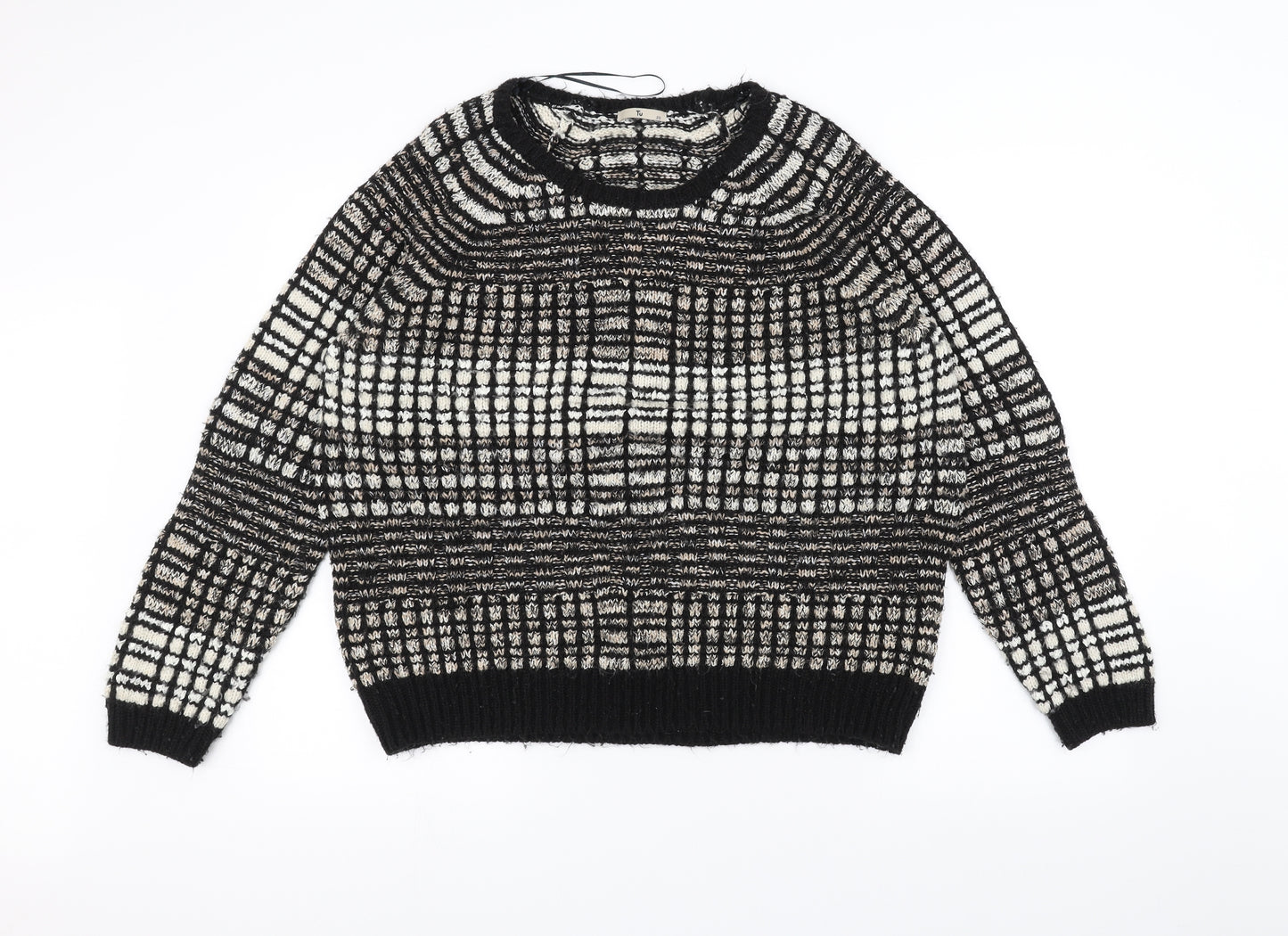 TU Womens Black  Knit Pullover Jumper Size 20