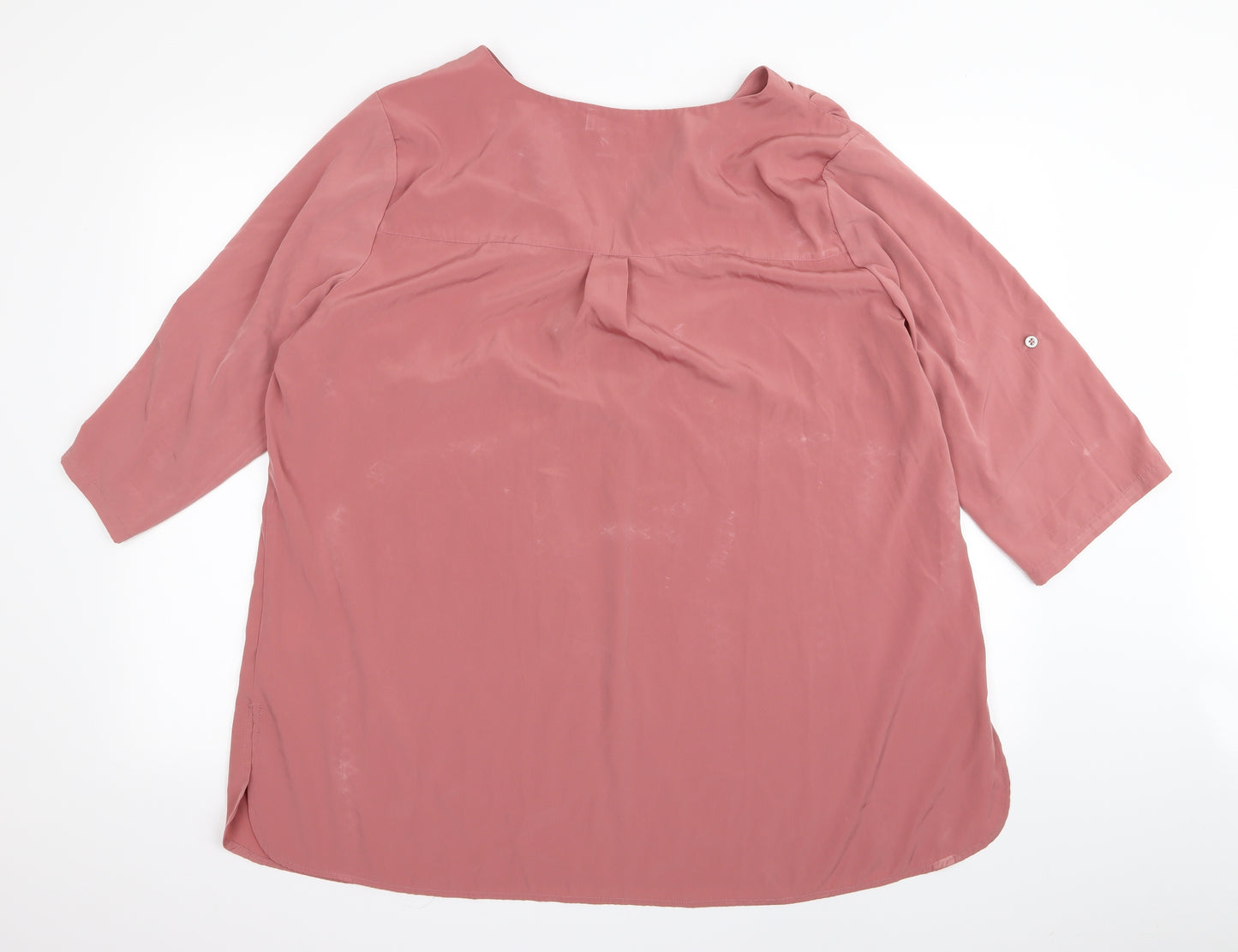 Creation Womens Pink   Basic Blouse Size 24