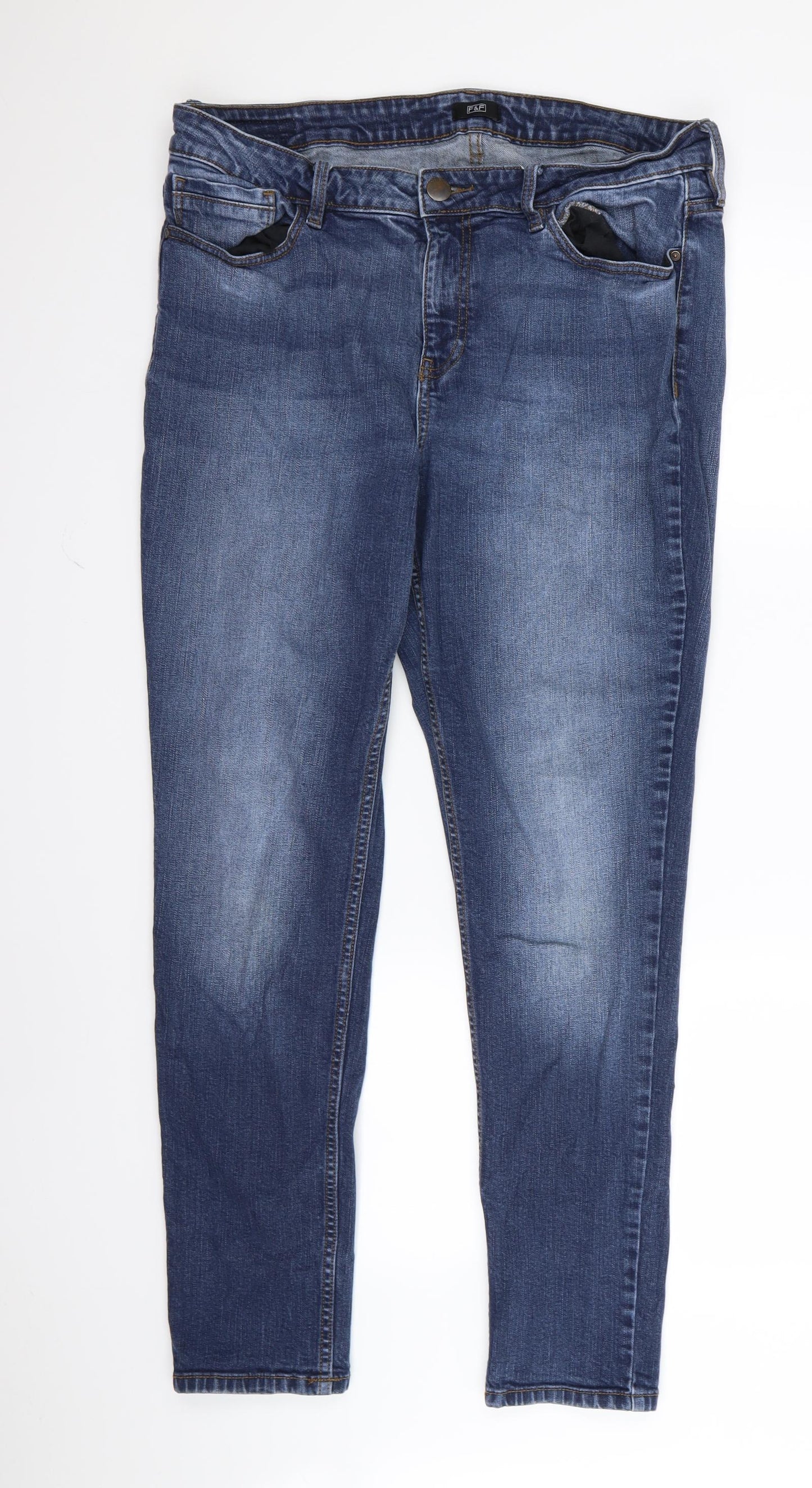 F&F Womens Blue   Bootcut Jeans Size 12 L28 in