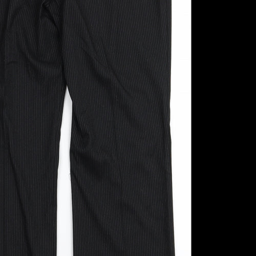 Marks and Spencer Womens Black Striped  Trousers  Size 16 L22 in