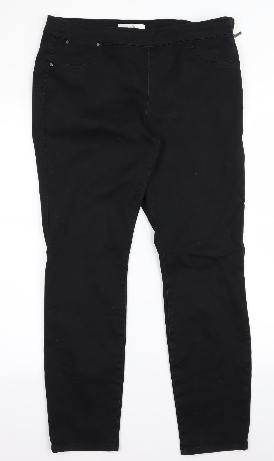 Wallis Womens Black   Tapered Jeans Size 12 L26 in